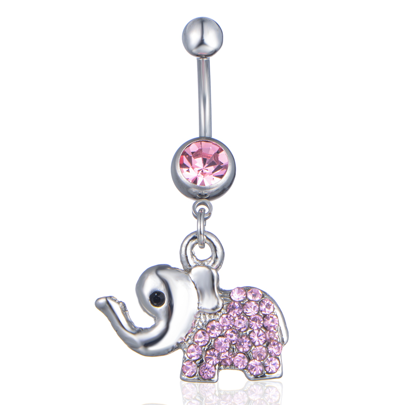 YYJFF D0158 ( 3 colors ) elephant style jewelry body piercing belly navel ring