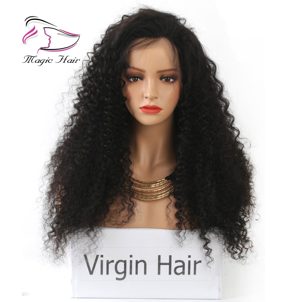 Evermagic Human Hair Wigs Lace Front Brazilian Curly Hair Pre-plucked Hairline Remy Virgin Hair Lace Front Wigs For Black Women