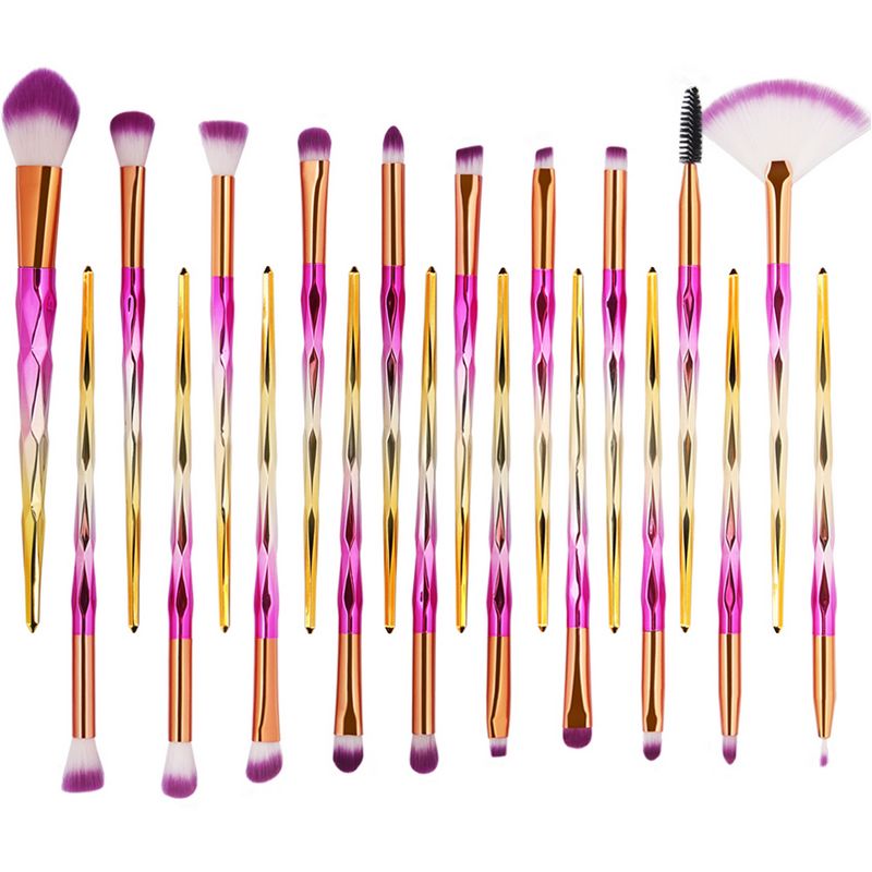 MAANGE 20Pcs/Kit Diamond Makeup Brushes Set Powder Eye Shadow Foundation Blend Blush Lip Cosmetic Beauty Soft Make Up Brush Tool