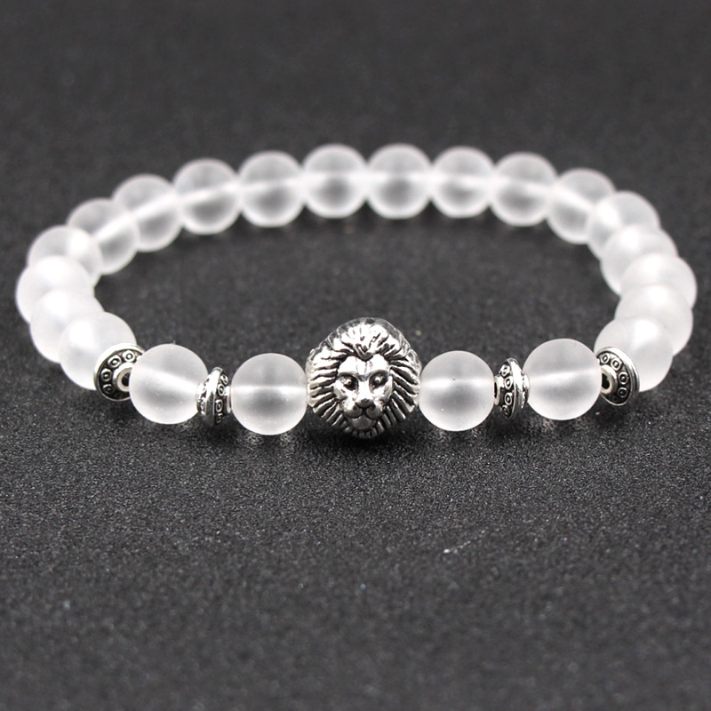 Black White Frosted Stone Bracelet Alloy Lion Helmet Gold Silver Bracelet Yoga Bangles For Unisex Gift
Black White Frosted Stone Bracelet Alloy Lion Helmet Gold Silver Bracelet Yoga Bangles For Unisex Gift