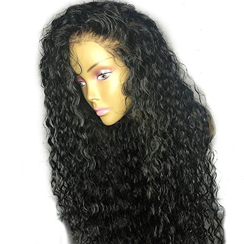 360 Lace Frontal water Wave Human Hair Wigs-Glueless 150% Density kinky curly Brazilian Virgin Remy full front Wigs For Black Woman 14inch