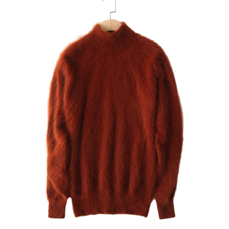 New genuine mink cashmere sweater women 100% mink cashmere pullovers with turtleneck collar free shipping JN465