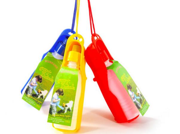 Portable Pet Dog Cat Outdoor Travel Water Bowl Bottle Hiking Camping Feeder Drinking Bottles Cups Fountain colorful