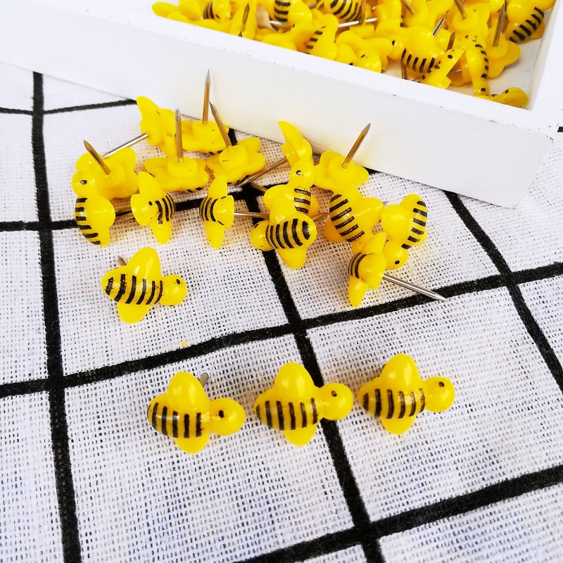 100 pcs/lot Bees Push Pins Decorative Thumb Tacks Colorful for Feature Wall, Whiteboard, Corkboard, Photo Wall
100 pcs/lot Bees Push Pins Decorative Thumb Tacks Colorful for Feature Wall, Whiteboard, Corkboard, Photo Wall