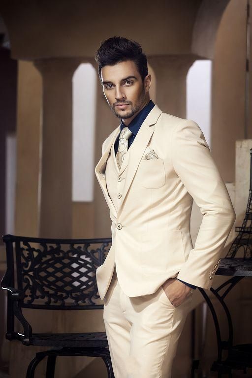 Handsome Slim Fit One Button Beige Groom Tuxedos Beautiful Groomsman Men Formal Men Prom Dinner Business Suits(Jacket+Pants+Tie+Vest) NO:820, Same as image
Handsome Slim Fit One Button Beige Groom Tuxedos Beautiful Groomsman Men Formal Men Prom Dinner Business Suits(Jacket+Pants+Tie+Vest) NO:820, Same as image