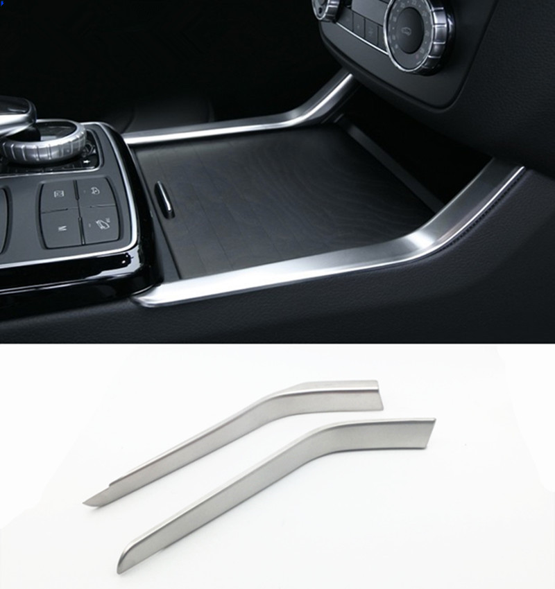 Stainless steel Center Console Water Cup Holder Trim strips Car styling 2pcs for Mercedes Benz GLE W166 ML GL GLS X166
Stainless steel Center Console Water Cup Holder Trim strips Car styling 2pcs for Mercedes Benz GLE W166 ML GL GLS X166