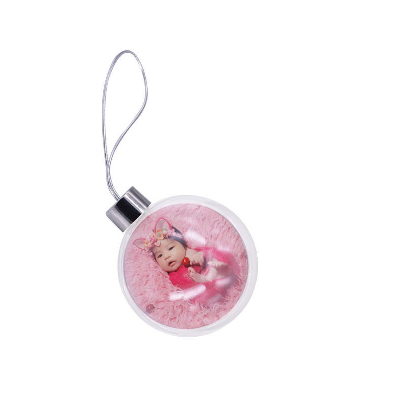 sublimation christmas ornaments round ball shape personalized custom consumables supplies hot transfer printing material xmas gift new style