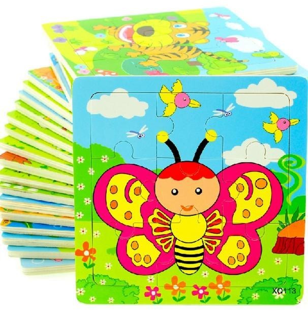 10 pièces animaux éducatifs véhicules papillon coléoptères canard oiseau vache poisson éléphant puzzle jouets coût d'usine en gros 5 ensembles ou