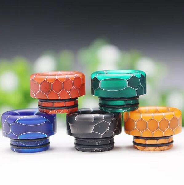 810 Thread Drip Tips Cone Shape Resin Snake Skin Mouthpiece for SMOK TFV8 TFV12 TFV12 Prince TFV8 Big Baby Tank With OPP Package