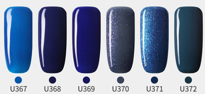 NEW Nail Gel Manicure UV Gel Color glue Sequins Nail Polish Flicker 6 pcs a set