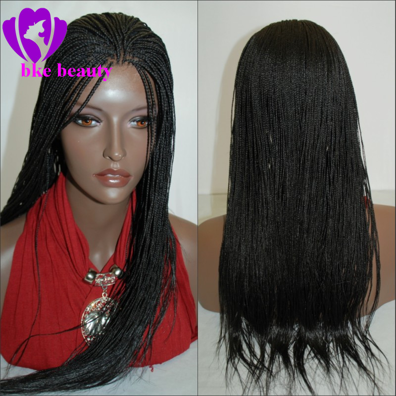 Stock Synthetic Braided Lace Front Wigs For Women Heat Resistant Fiber Hair Wigs Premium Braids Wig can do ponytail