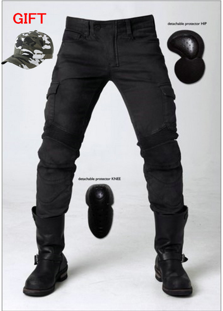 Army Green Uglybros MOTORPOOL UBS06 Jeans Men's Motorcycle Pants Protection Equipment Moto Racing