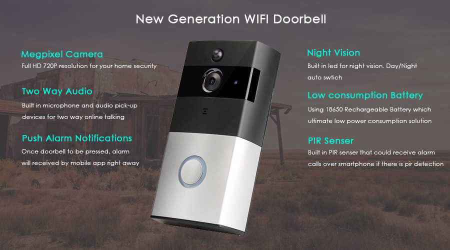 Smart IP Video Intercom WI-FI Video Door Phone Door Bell WIFI Doorbell Camera For Apartments IR Alarm Wireless Security Camera