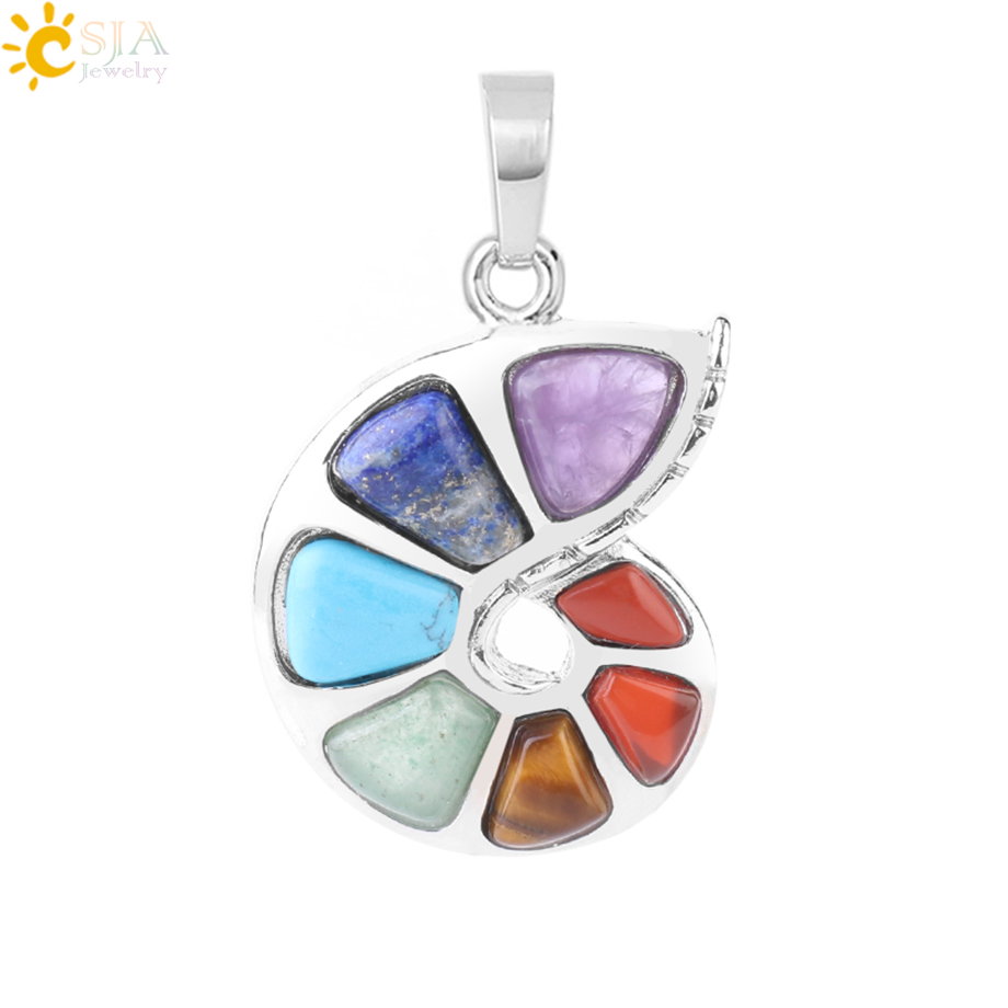 CSJA Spiral 7 Chakras Necklace Pendant for Women Chakra Reiki Natural Gemstone Beads Jewelry Drop Pendants Girls Fashion Yoga Jewellery F737, Silver
CSJA Spiral 7 Chakras Necklace Pendant for Women Chakra Reiki Natural Gemstone Beads Jewelry Drop Pendants Girls Fashion Yoga Jewellery F737, Silver