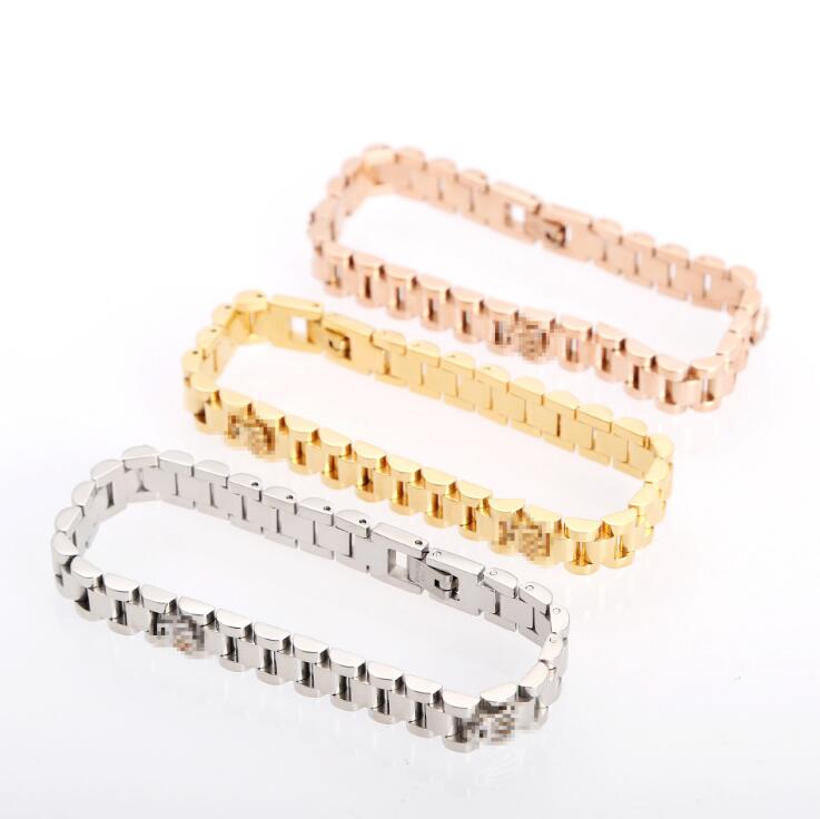 Brand Mens' Stainless Steel Watch Strap For Role For Datejust Silver Watches Band Butterfly Buckle Bracelet