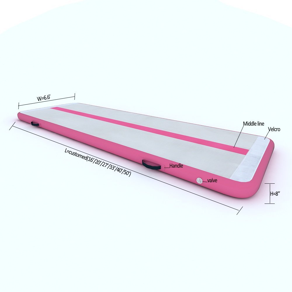 door to door 6*1*0.1m pink inflatable air track water trampoline gym air mat for sale
door to door 6*1*0.1m pink inflatable air track water trampoline gym air mat for sale
