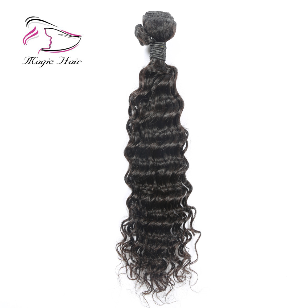 Hot selling Natural Color Hair Weaves Brazilian Deep Wave Human Hair Extensions 100gram Per Piece Remy Hair Bundles