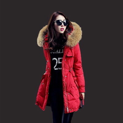 Hooded Parkas Women Natural Real Raccoon Fur 2017 Winter Womens Jackets And Coats White Duck Down Jacket Thicken Parka Outwear Army Green
