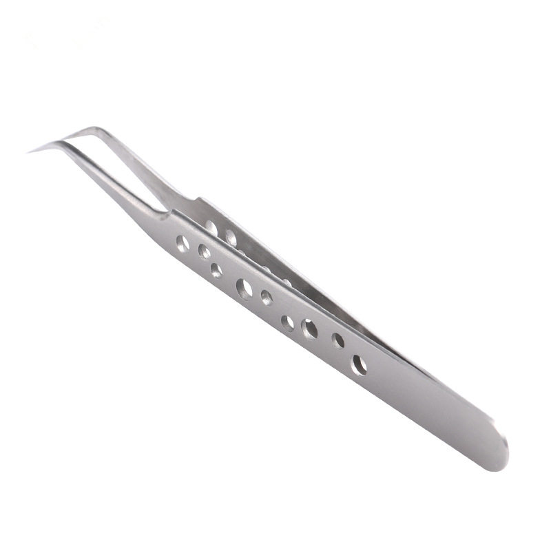 Eyelash High Quality Precision Curved Straight Clip Tweezers Anti-Static False Eyelash Tweezers Tool fast shipping F1117