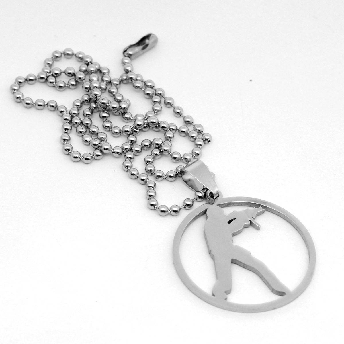 1pcs Stainless Steel Anime Game CS Logo charm Necklace GO Counter-Strike Logo Symbol Necklace Round Global Offensive Pendant Necklace