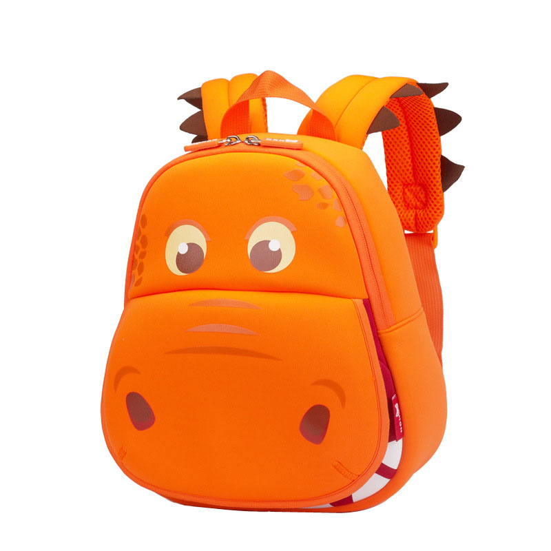 Hippo cartoon student School Bag School season children Backpacks 28*26*12cm Shoulders bag C4859