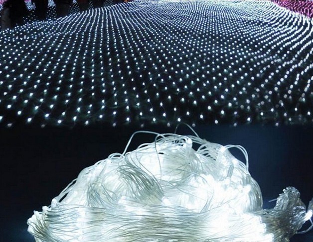 10M 8M 2000LED Christmas Lights Christmas Net Light Fairy Tale Party Garden Wedding Decoration Curtain Lights DHL 2016091