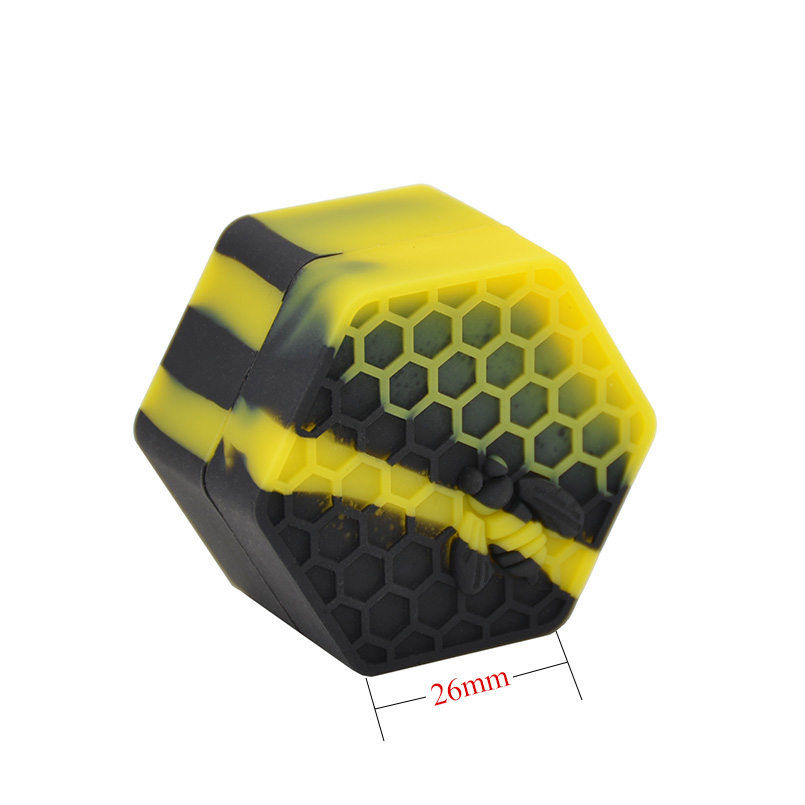 50PCSDHL Silicone Non stick Jars Dab Container Honeybee Silicon Case For Vaporizer Oil Solid 26ML FDA Food Grade Silicone Box Wax