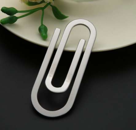 Stainless Steel Metal MultiFunction Men Money Clips Paper Clip Holder Folder Credit Card Portfolio Money Holder Silver Clip