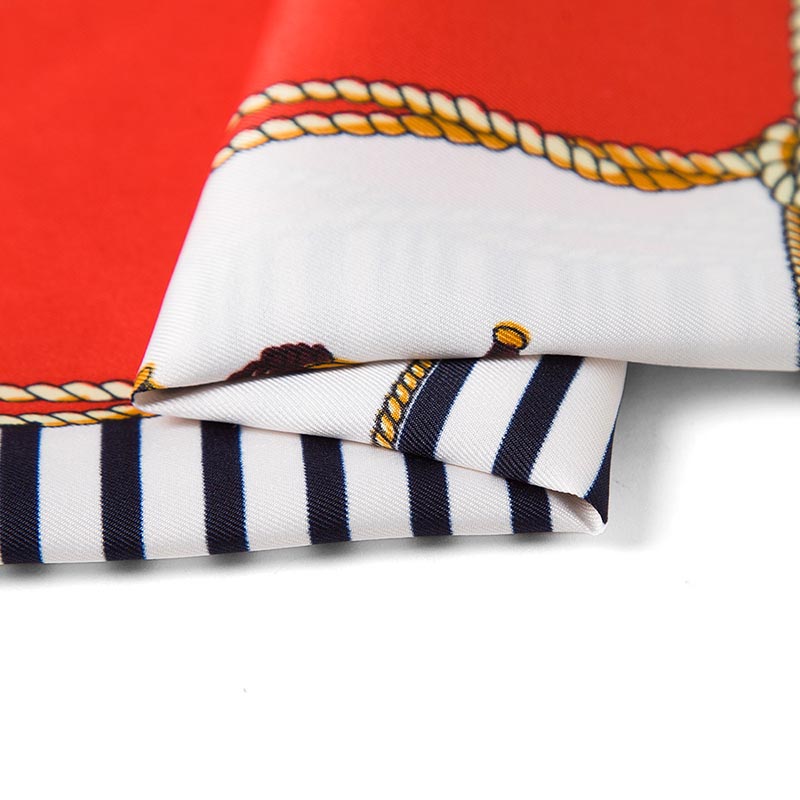 Striped Women Small 100% Silk Square Scarf Vintage Satin Print Foulard Femme Echarpe Ladies Neck Scarves 60*60CM Wholesale