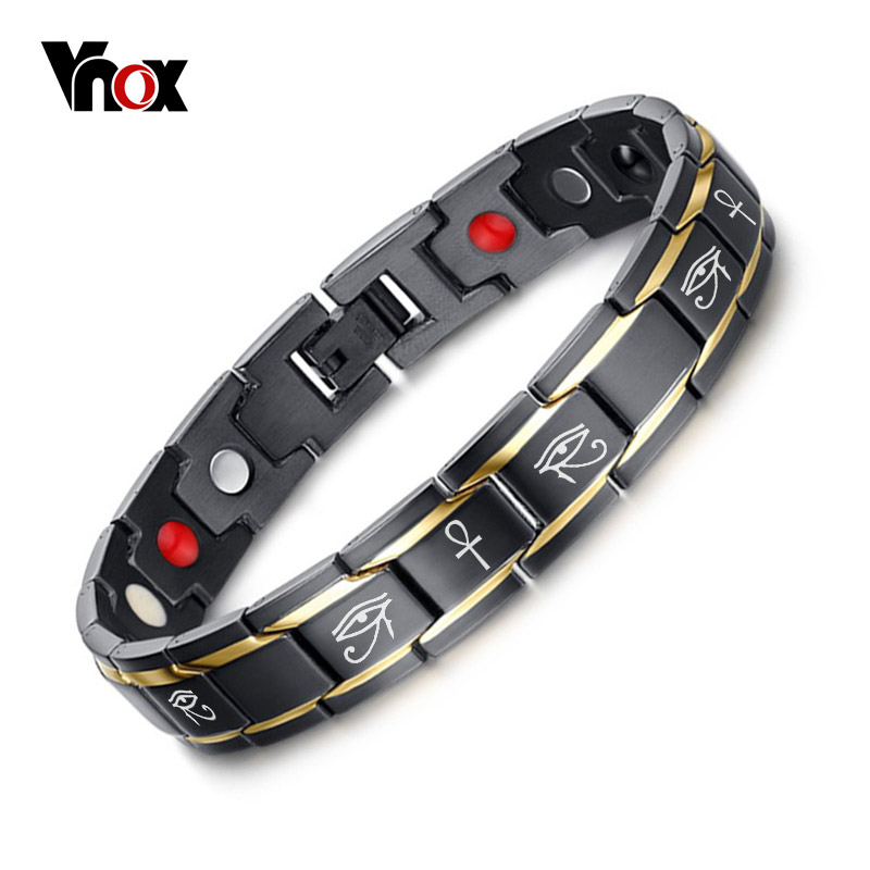 Men's Bracelet Magnetic Bio Energy Healing Jewelry Engraved Ankh Horus Improving Blood Circulation
Men's Bracelet Magnetic Bio Energy Healing Jewelry Engraved Ankh Horus Improving Blood Circulation