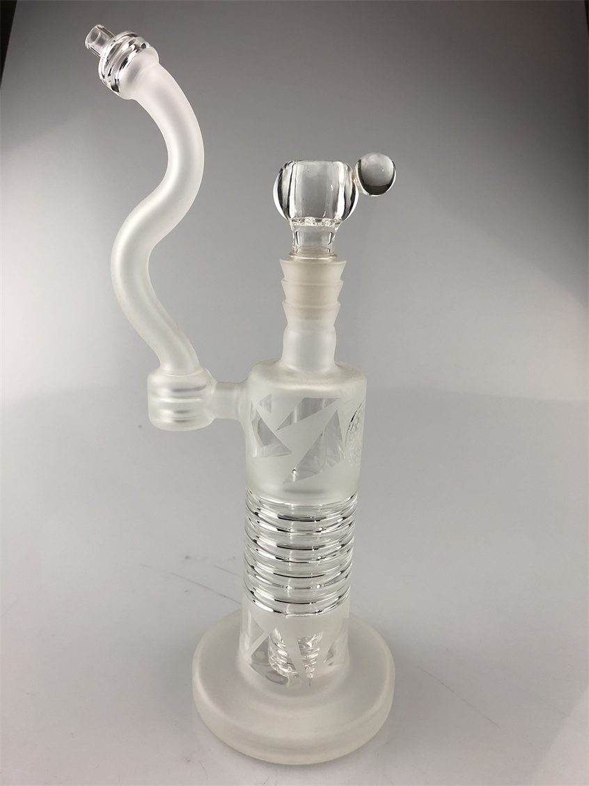 Glass hookah, frosted carved oil rig smoking pipe, 14mm joint factory direct price concessions
Glass hookah, frosted carved oil rig smoking pipe, 14mm joint factory direct price concessions