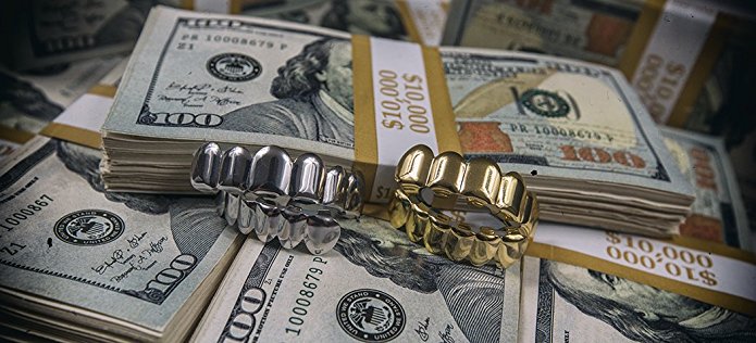 Moissanite 18K Gold Plated Hip Hop Grillz Top And Bottom Grills For Mouth Teeth 2 EXTRA Molding Bars Every Style