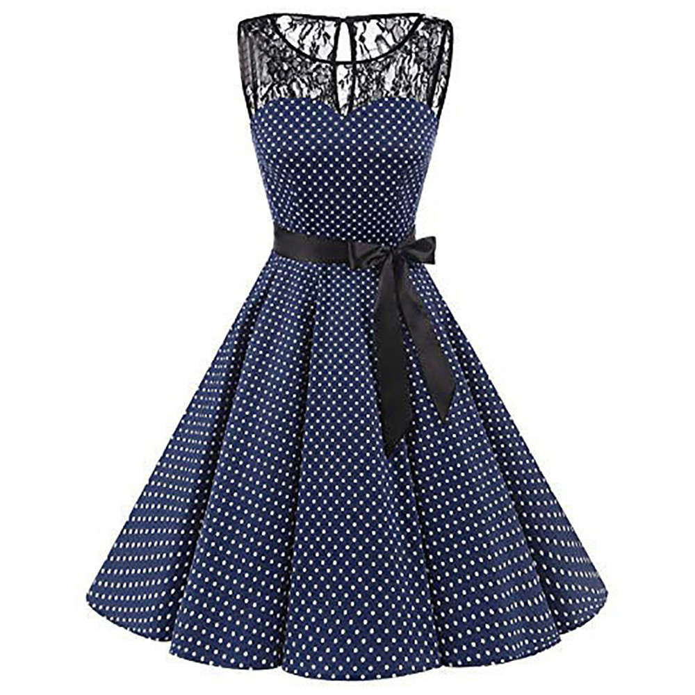 Plus Size Summer Women Midi Dress 2018 Gothic Polka Dot Print Sleeveless Ladies Lace Dresses Vintage Party Dress Clothes, Black
Plus Size Summer Women Midi Dress 2018 Gothic Polka Dot Print Sleeveless Ladies Lace Dresses Vintage Party Dress Clothes, Black