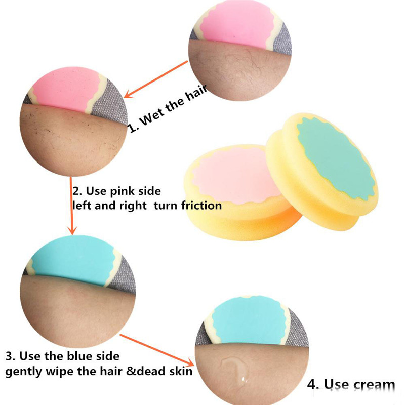 Newly 3 Styles Hottest Magic Painless Hair Removal Sponge Pad Practical Skin Beauty care tools for arm leg & underarm DHL free