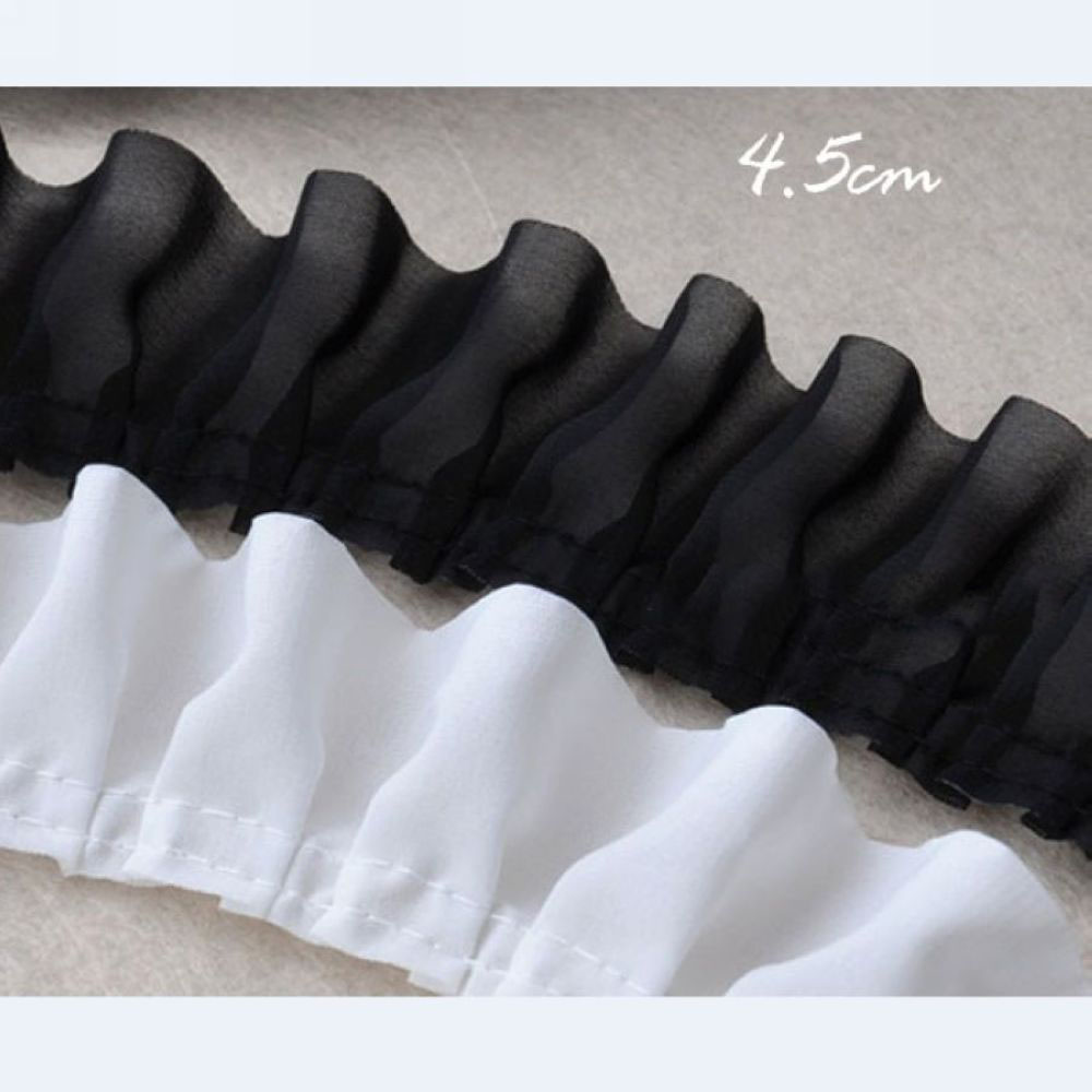 Ruffled Chiffon Lace Trim Black Fabric Sewing Lace Decoration Soft Tulle Lace Fabric 44 Yds./lot CHEAPEST
Ruffled Chiffon Lace Trim Black Fabric Sewing Lace Decoration Soft Tulle Lace Fabric 44 Yds./lot CHEAPEST