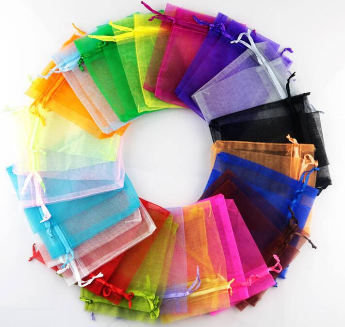 Multi Colors Jewelry Packaging Transparent Gauze Bag Casamento 9x12cm korah Wedding Gift Bags Organza Pouch GA20