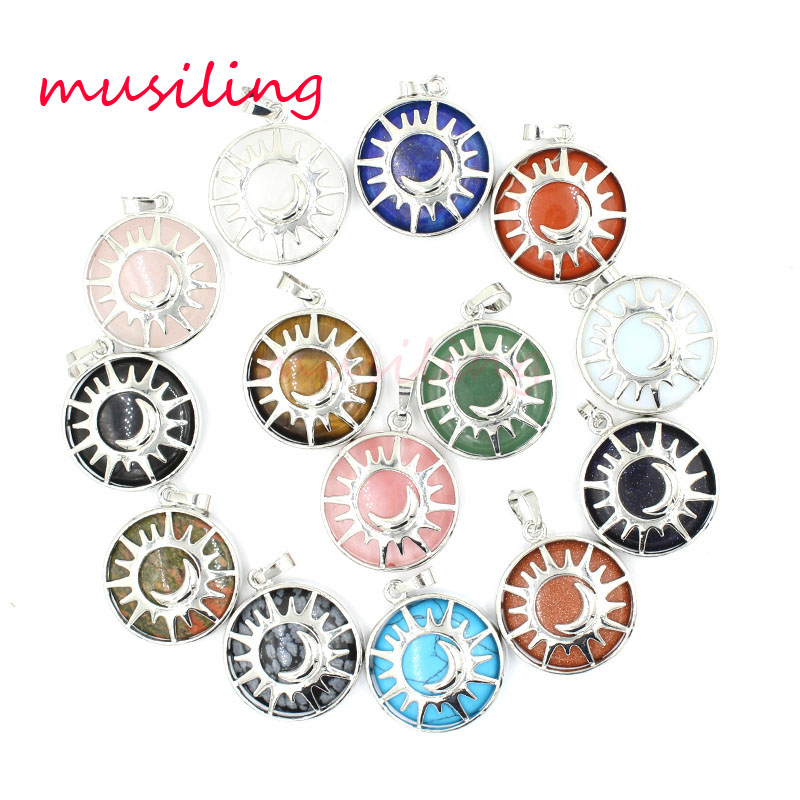 Pendants Pendulum Moon and Sun Jewelry For Women Natural Stone Crystal Charms European Reiki Healing Amulet Fashion Mens Jewelry
Pendants Pendulum Moon and Sun Jewelry For Women Natural Stone Crystal Charms European Reiki Healing Amulet Fashion Mens Jewelry
