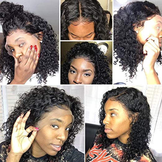 360 Lace Frontal Wigs water wave Curly HD Thin film swiss Human Hair Wig for Black Women with Baby Hairs 150% Density Natural Color diva1