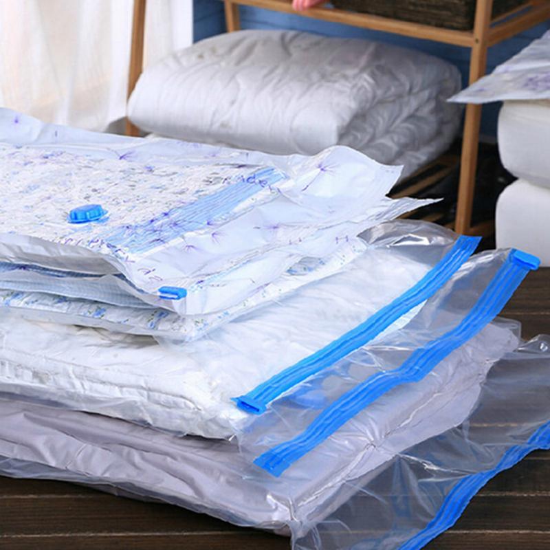 Home Storage Vacuum Space Saver Bag Compressed Organizer Clothing Bag Air Pump Seal for Organizing Cupboard Wardrobe