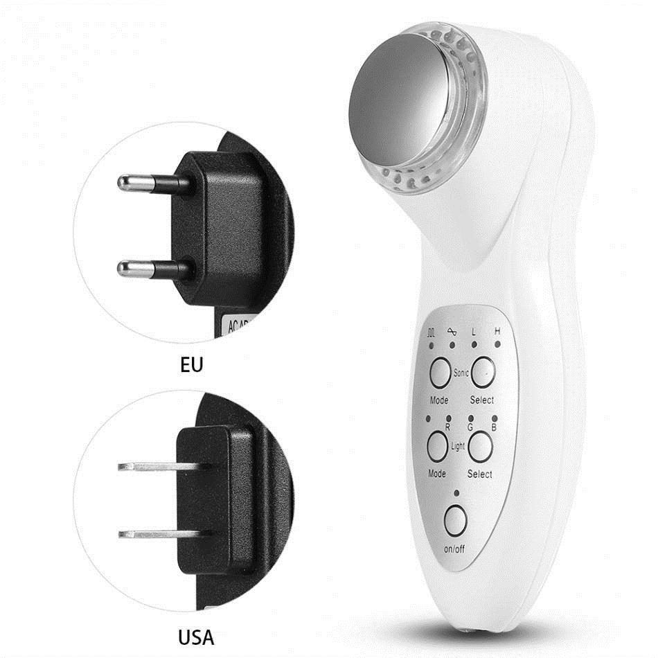 7 Colors Led Light Therapy Device Ultrasonic Facial Skin Care Tool Led Photon Skin Rejuvenation Ultrasound Skin Lifting Machine