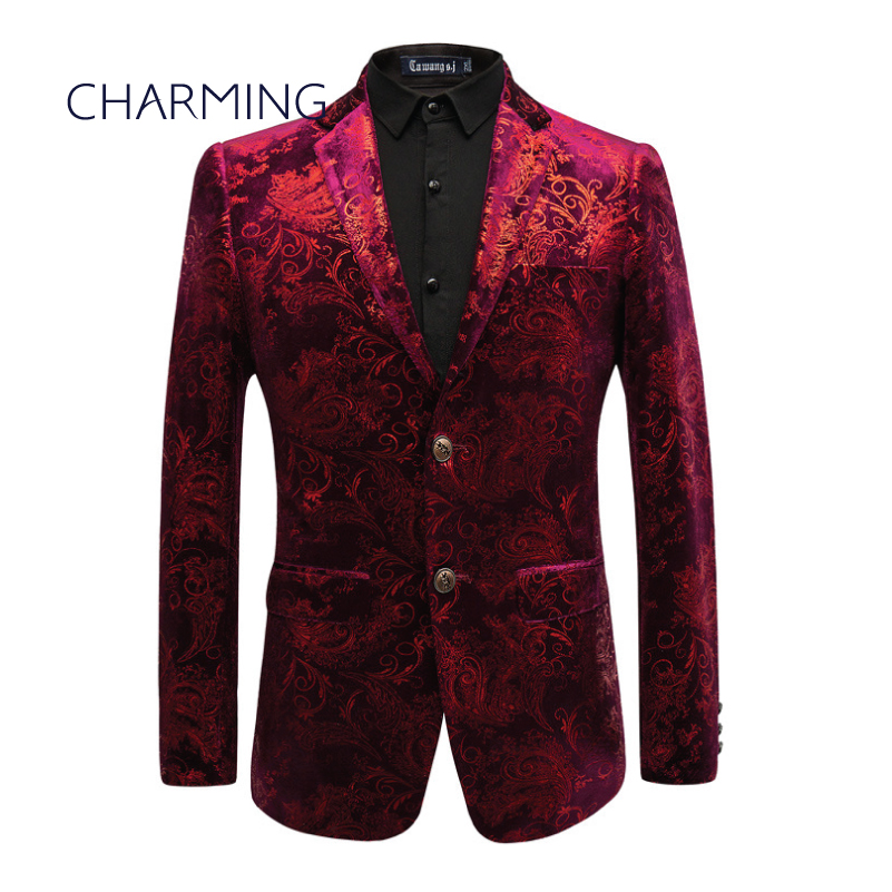 Maroon suit men High-end custom gold velvet fabric stamping printing design Gentleman dress Suitable for singers, actors, dances,, Same as image
Maroon suit men High-end custom gold velvet fabric stamping printing design Gentleman dress Suitable for singers, actors, dances,, Same as image
