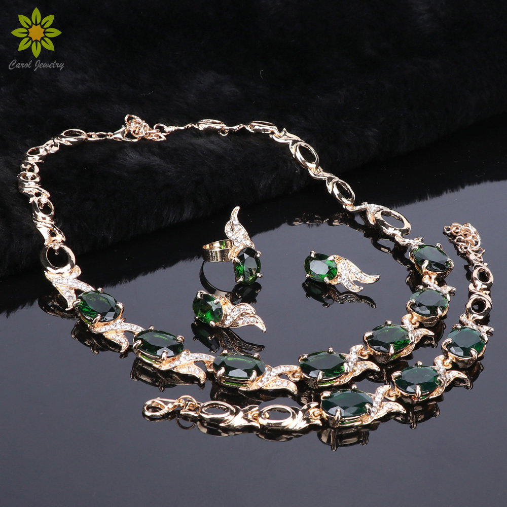 Fashion Gold Plated Crystal Necklace Earring Bracelet Ring Jewelry Sets For Brides Wedding Party Prom Decoration Gift Women
Fashion Gold Plated Crystal Necklace Earring Bracelet Ring Jewelry Sets For Brides Wedding Party Prom Decoration Gift Women