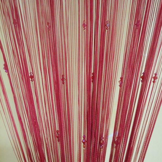 Modern Blackout Curtains for Living Room with Glass Bead Door String Curtain White Black Coffee Window Drapes Decoration