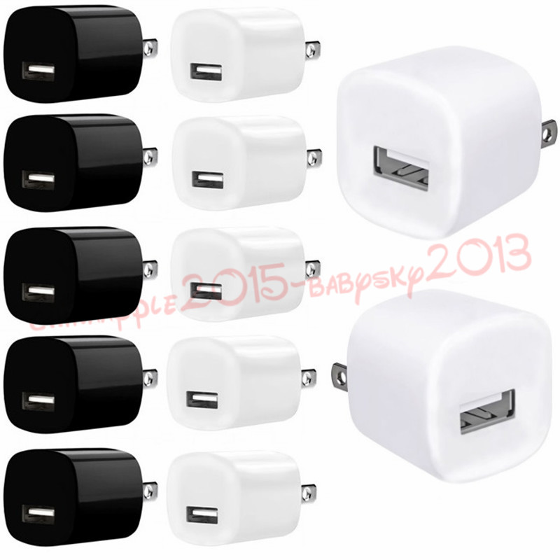 5V 1A US Ac Home Travel Wall charger Power Adapter Plug For iphone 7 8 12 13 14 Samsung Galaxy s6 s7 edge s8 s10 htc android phone mp3