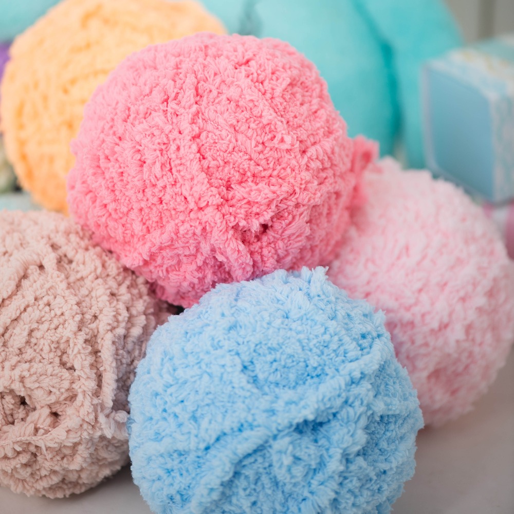 20colors 10pcs Single Strands Wool Cloth With Soft Nap Plush Top Line To Hand-woven Thread Crochet Knitting Applicable