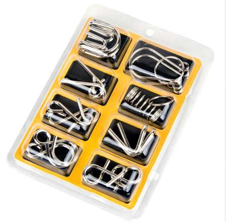 8PCS/Set Materials Metal Montessori Puzzle Wire IQ Mind Brain Teaser Puzzles for Children Adults Anti-Stress Reliever Toys
8PCS/Set Materials Metal Montessori Puzzle Wire IQ Mind Brain Teaser Puzzles for Children Adults Anti-Stress Reliever Toys