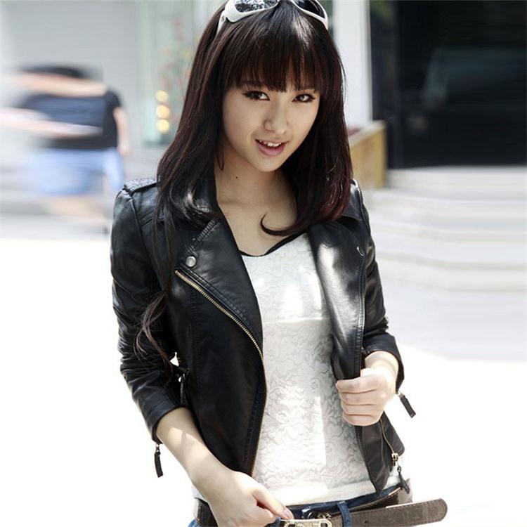 New Autumn Casual Leather Jacket Women 2018 Zipper Turn-down Collar Faux Leather Jacket Coat Ladies PU Moto Biker Zevrez