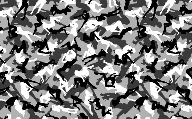 Snow Girl Printed Camouflage Vinyl For Car & Truck Wrap styling Covering Film with air release / Bubble Freea 1,52x10m/20m/30m Roll