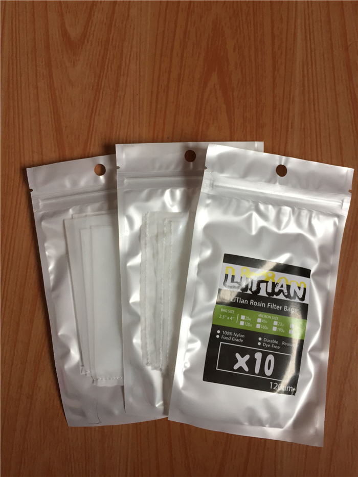 

25/90/120/160 Micron 4 x 4 inch Rosin Press Filter Screen Mesh Tea Bags - 20 sheets