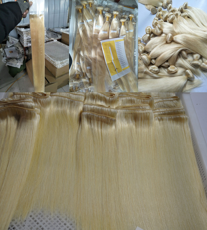 color 613 straight human hair weft for white women 100gr piece 3pcs lot free dhl